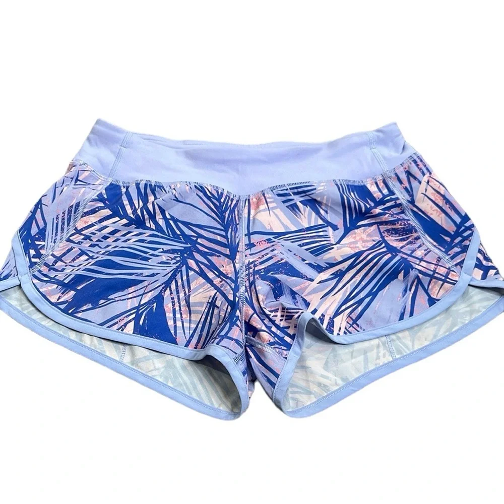 Ivivva blue pink purple speed shortprinted shorts size 14 girls